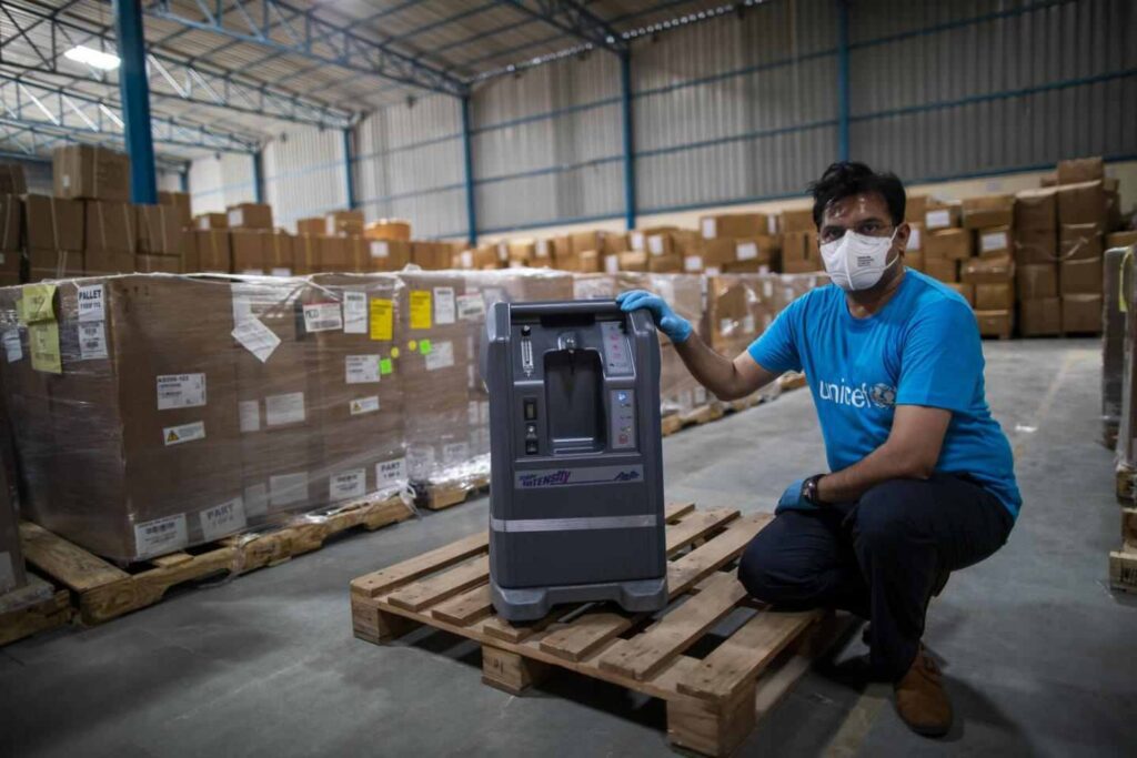 Oxygen concentrators donated by UNICEF